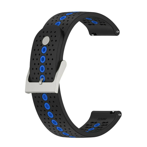 Suunto Vertical 2 siliconen bandje (zwart/blauw)