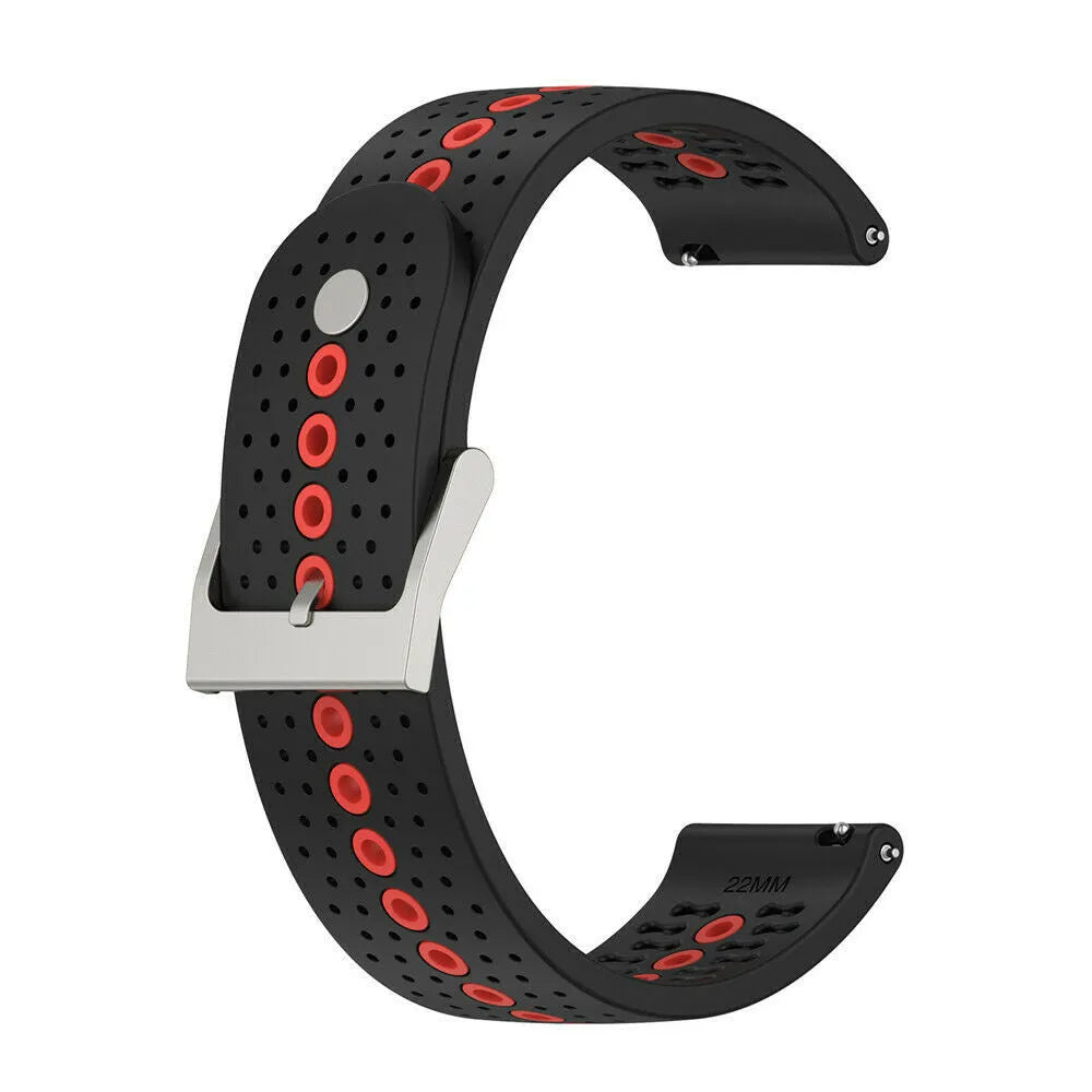 Suunto Run siliconen bandje (zwart/rood)