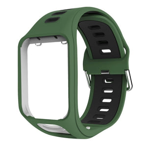 tomtom-spark-2-runner-2-sport-bandje-groen-zwart