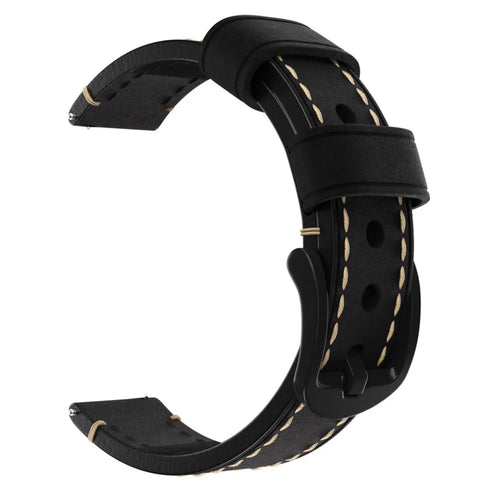 Fossil Gen 6 - 42mm genuine leren band (zwart)