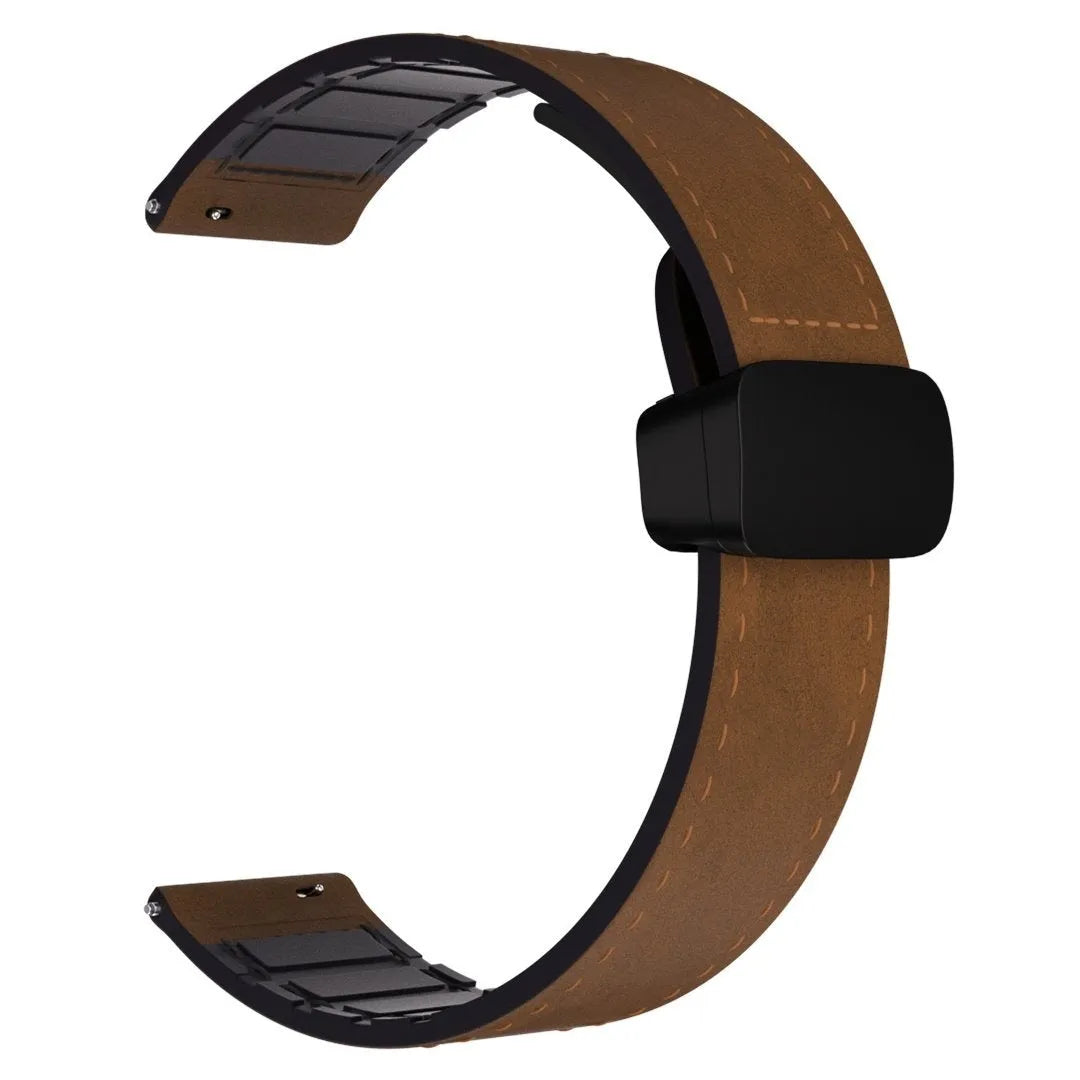OnePlus Watch 3 leren bandje met D-buckle (donkerbruin)