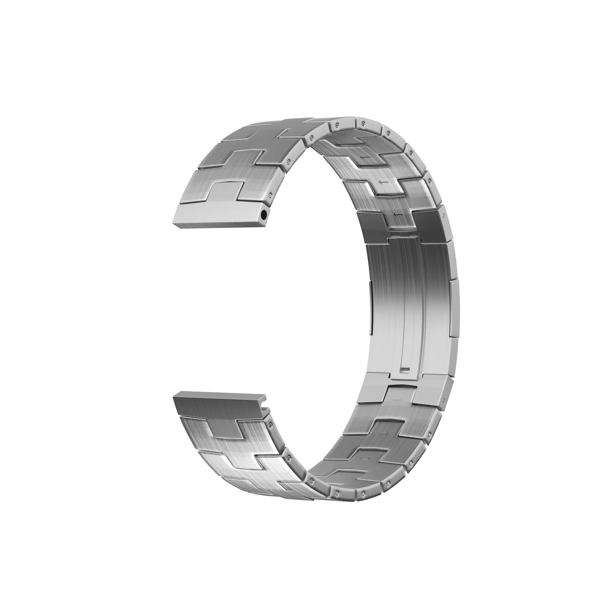 Amazfit Bip 6 titanium grain band (platte sluiting) (zilver)