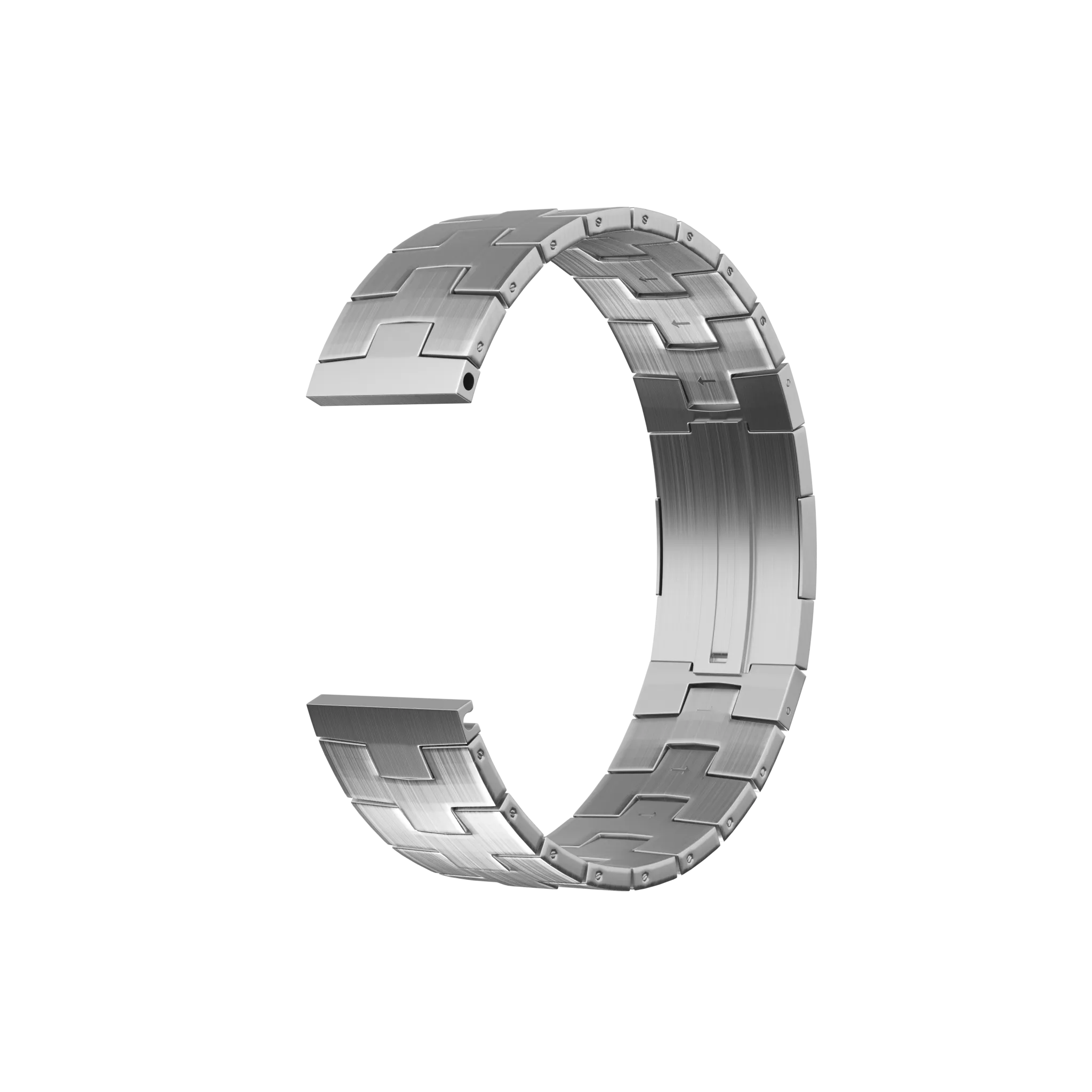 Suunto 9 Peak Pro titanium grain band (platte sluiting) (zilver)