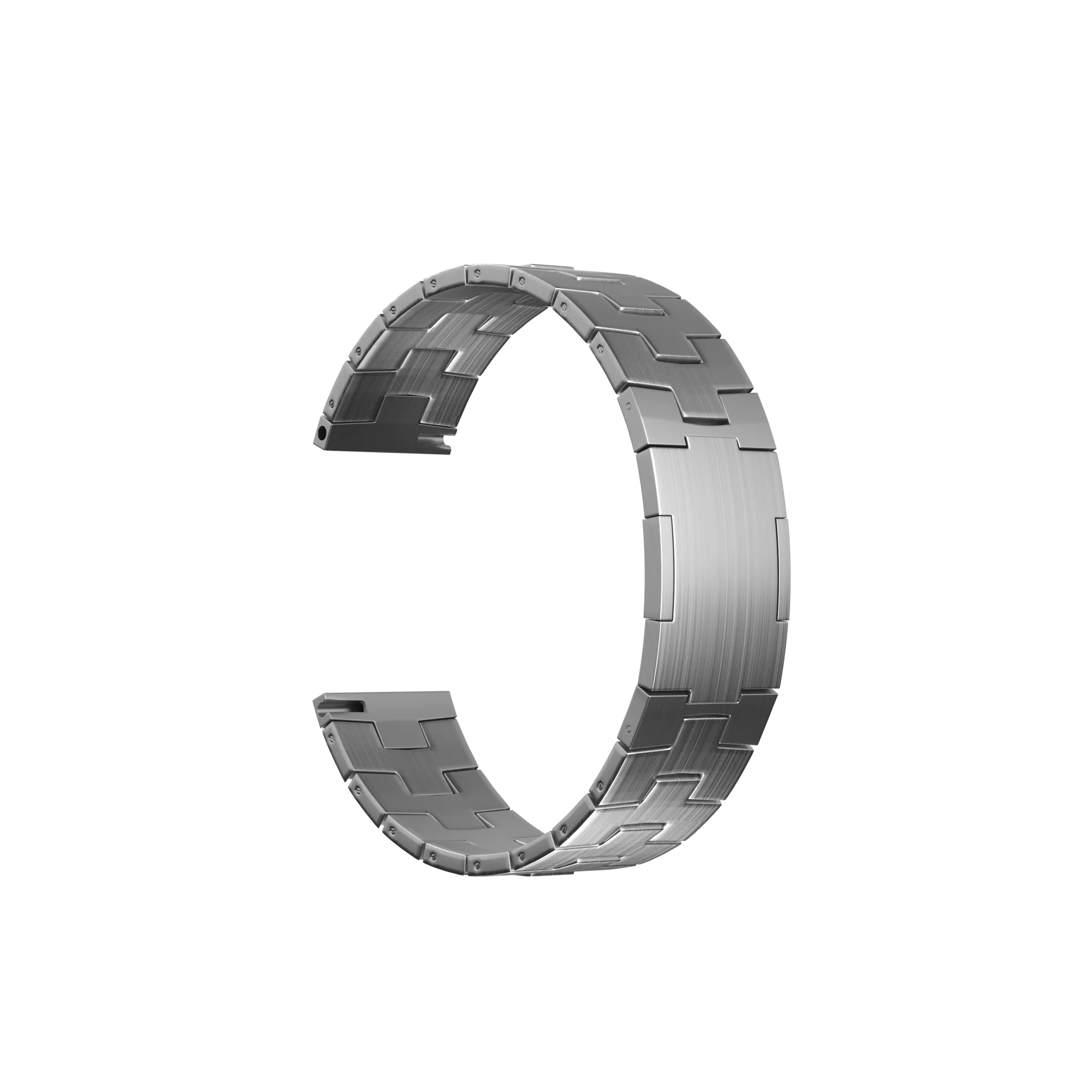 Suunto Run titanium grain band (platte sluiting) (zilver)