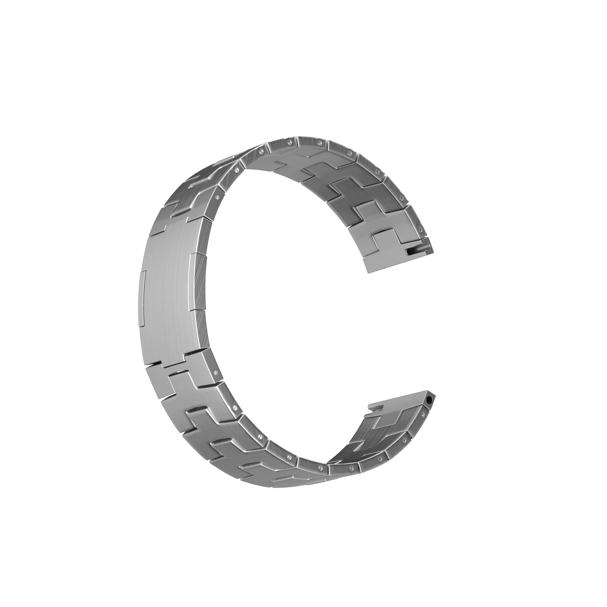 Suunto Race (S) titanium grain band (platte sluiting) (zilver)