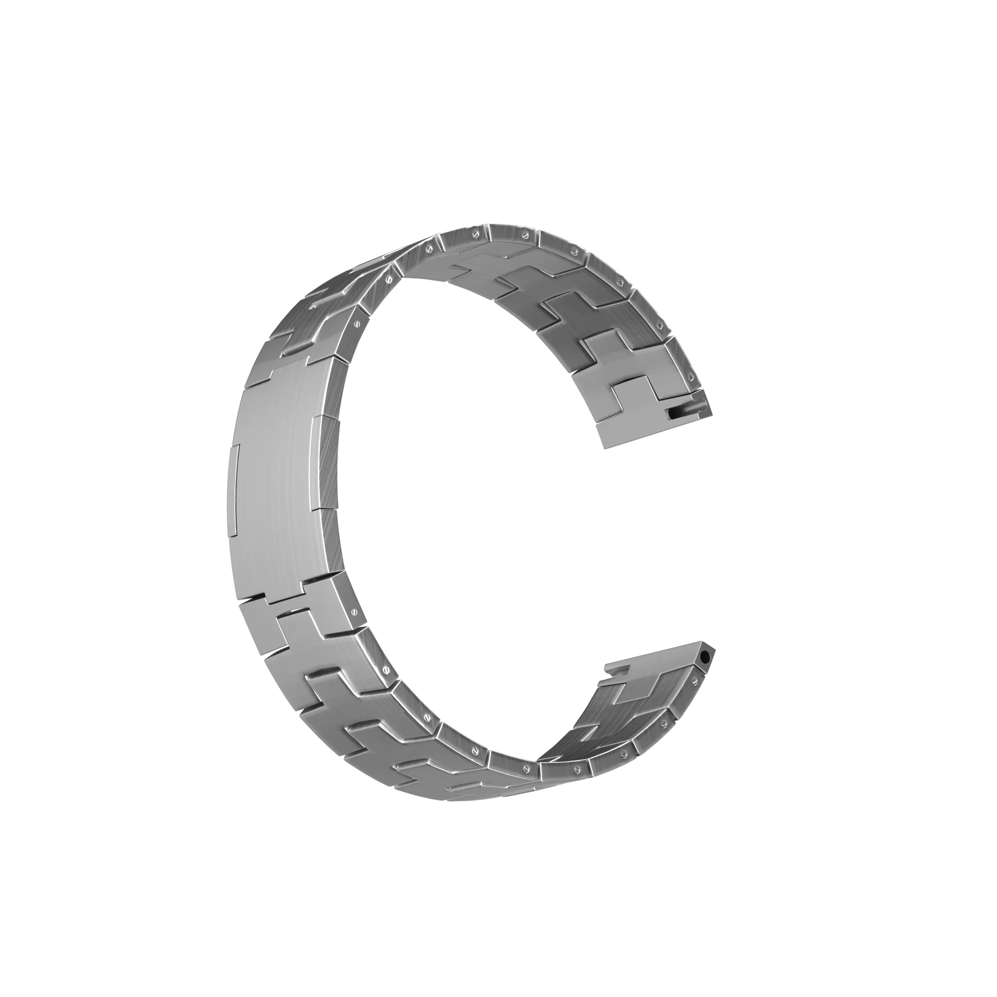 Amazfit Bip 6 titanium grain band (platte sluiting) (zilver)