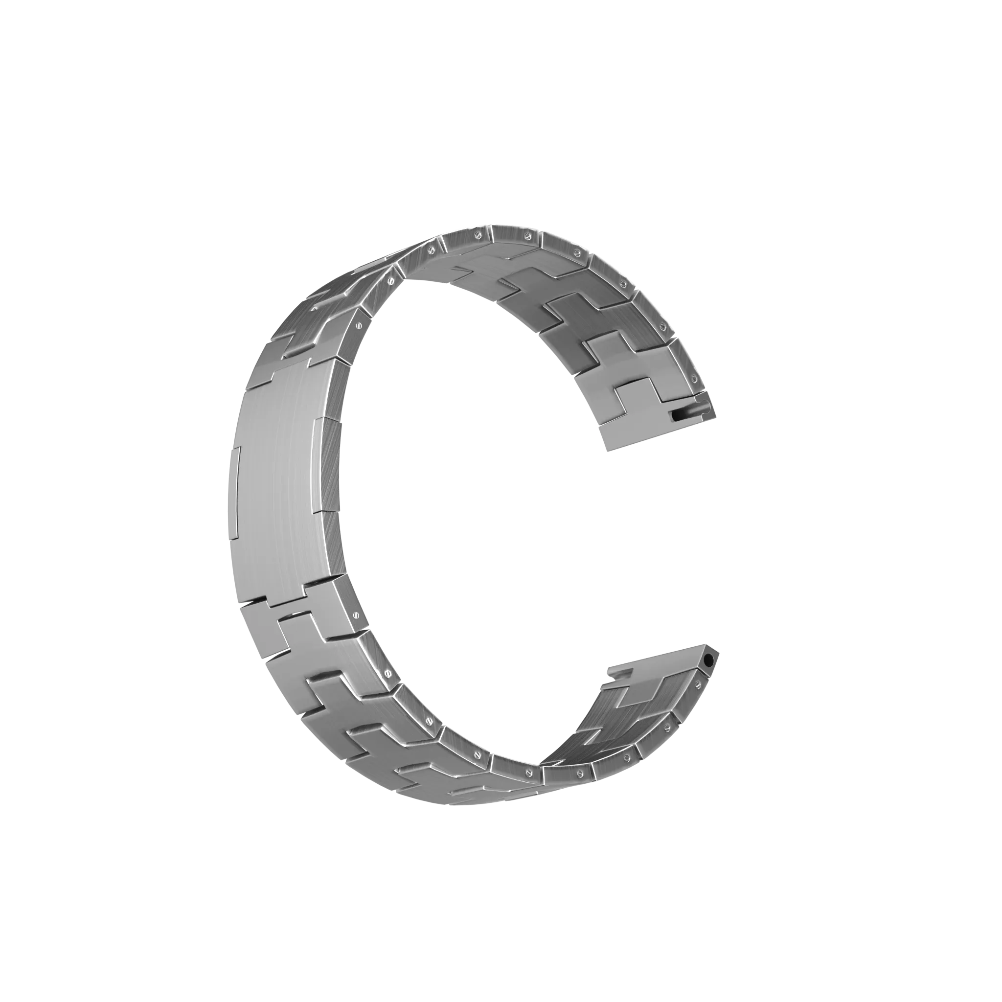 Amazfit Bip 6 titanium grain band (platte sluiting) (zilver)