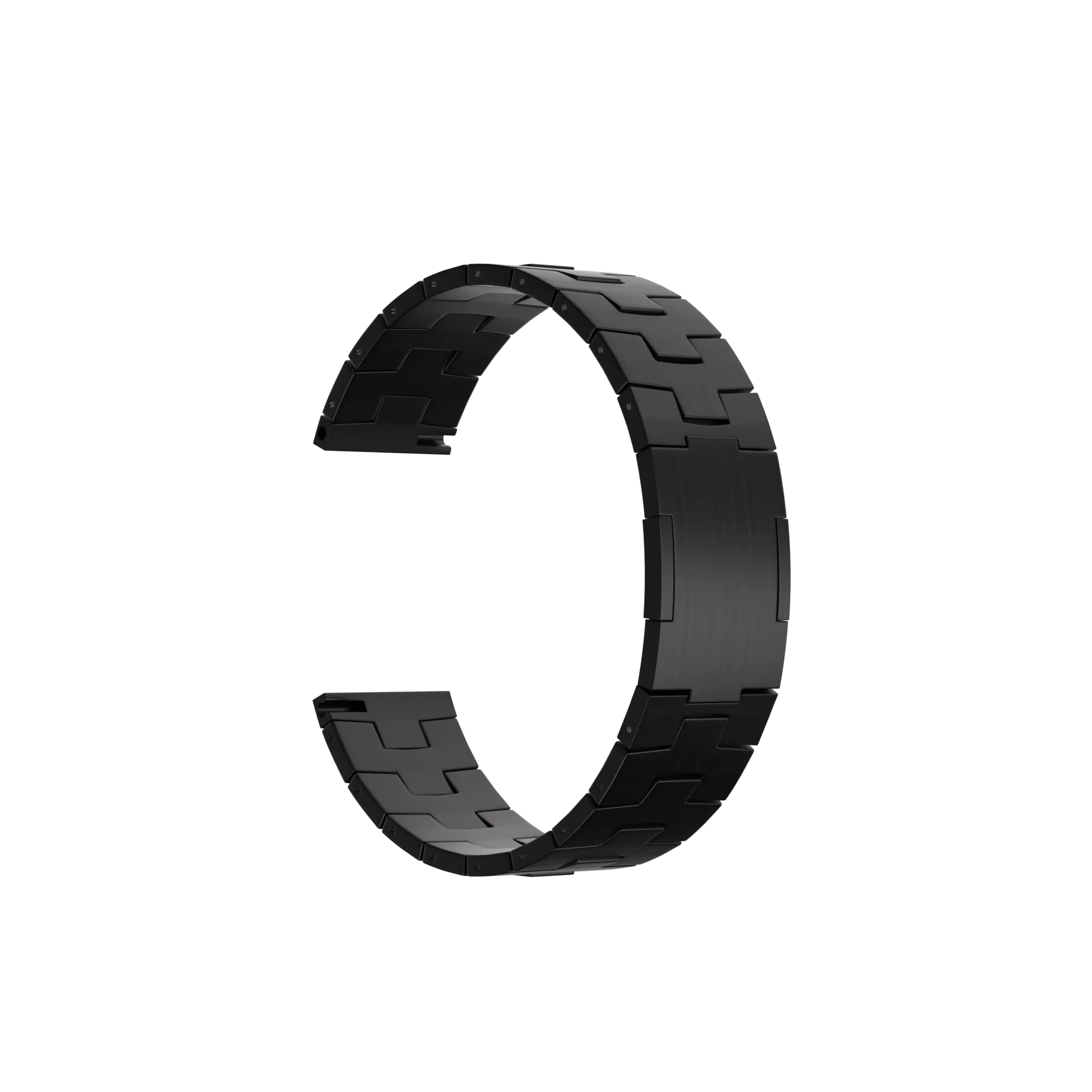 Gard Pro Health Smartwatch 3 - 48mm Titanium Grain Strap (Flat Clasp) (Black)
