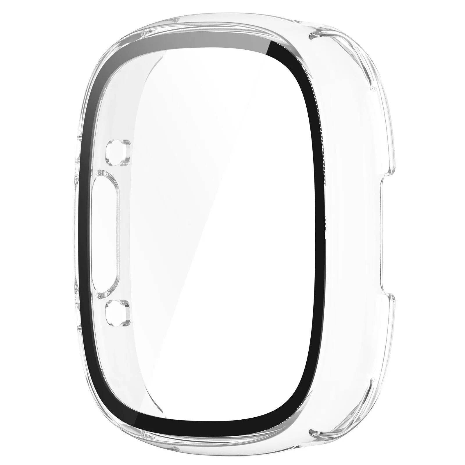Fitbit Versa 4 / Sense 2 hard case met glas (transparant)