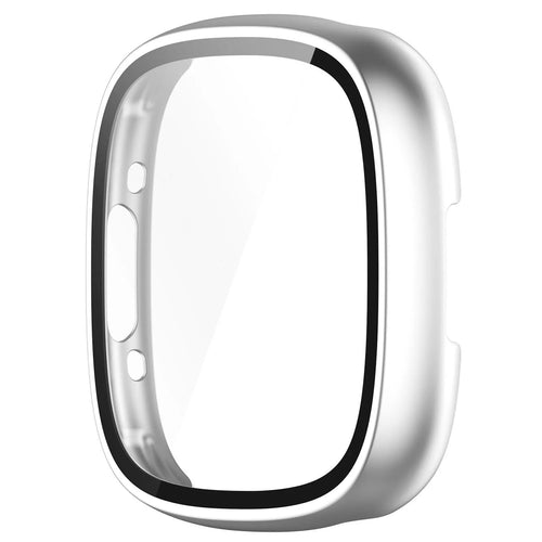 Fitbit Versa 4 / Sense 2 hard case met glas (zilver)