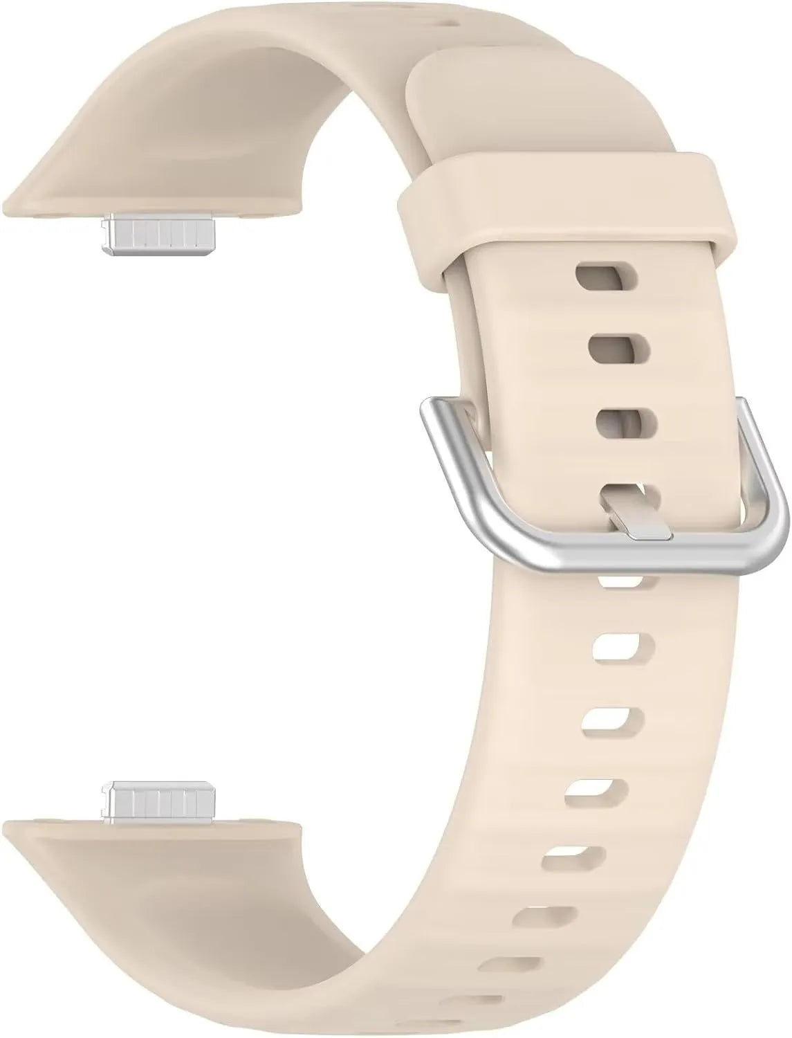 Silicone Strap, beige, without a watch, 3/4 front view