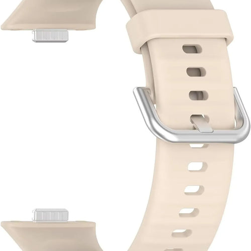 Silicone Strap, beige, without a watch, 3/4 front view