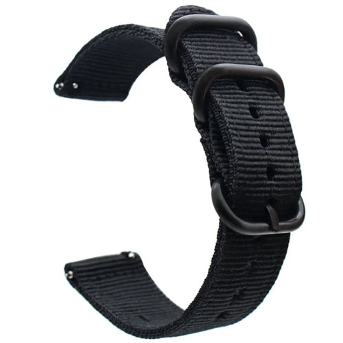 Nylon Buckle Strap, black, without a watch, 3/4 front view