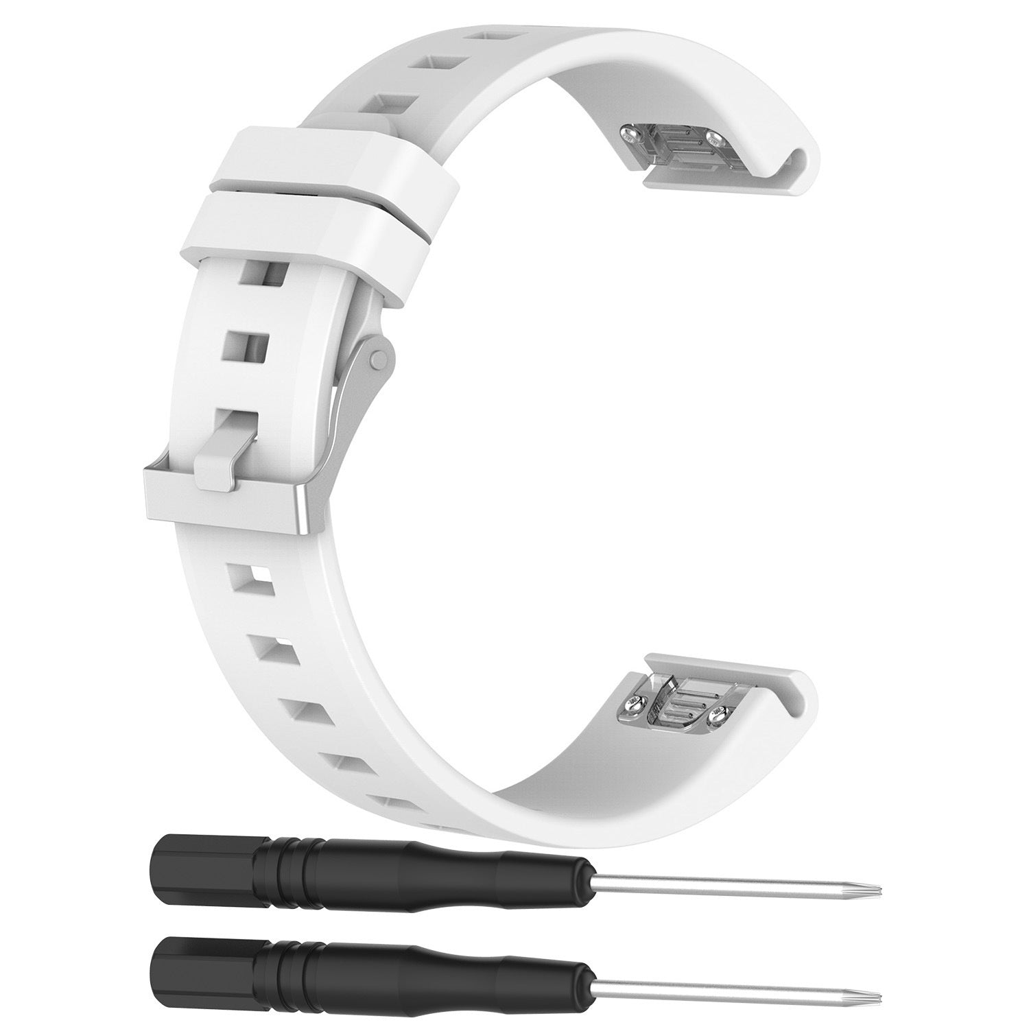 Garmin Approach S70 - 42mm glossy silicone band (wit)