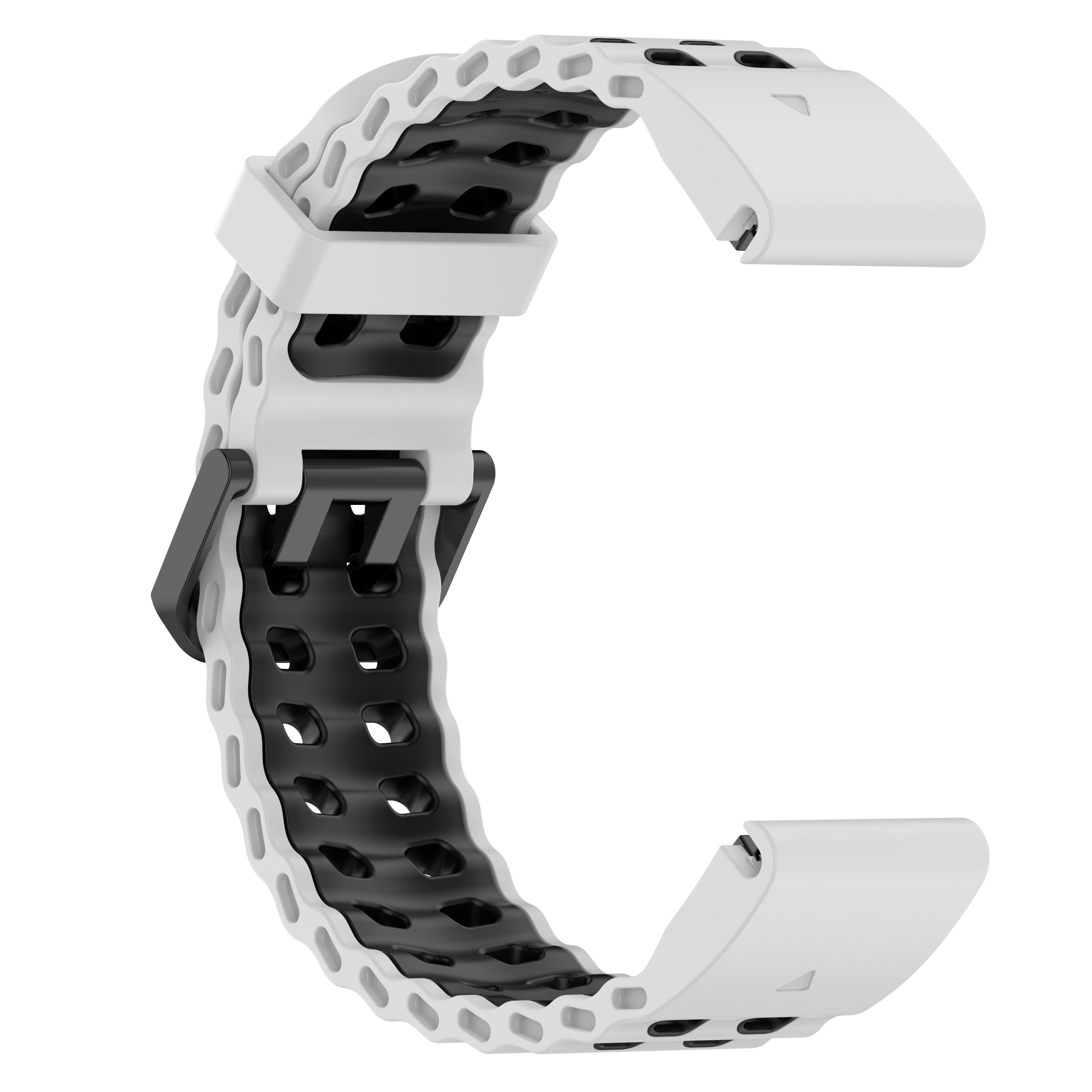 Garmin Tactix 7 Pro wave sport band (wit/zwart)