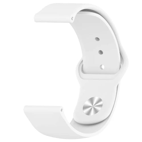 Silicone Sport Strap, white, without a watch, 3/4 front view