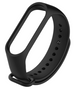 Xiaomi Mi band 3 / 4 siliconen bandje (zwart)