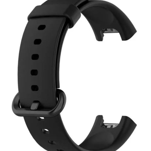Silicone Strap, black, without a watch, 3/4 front view