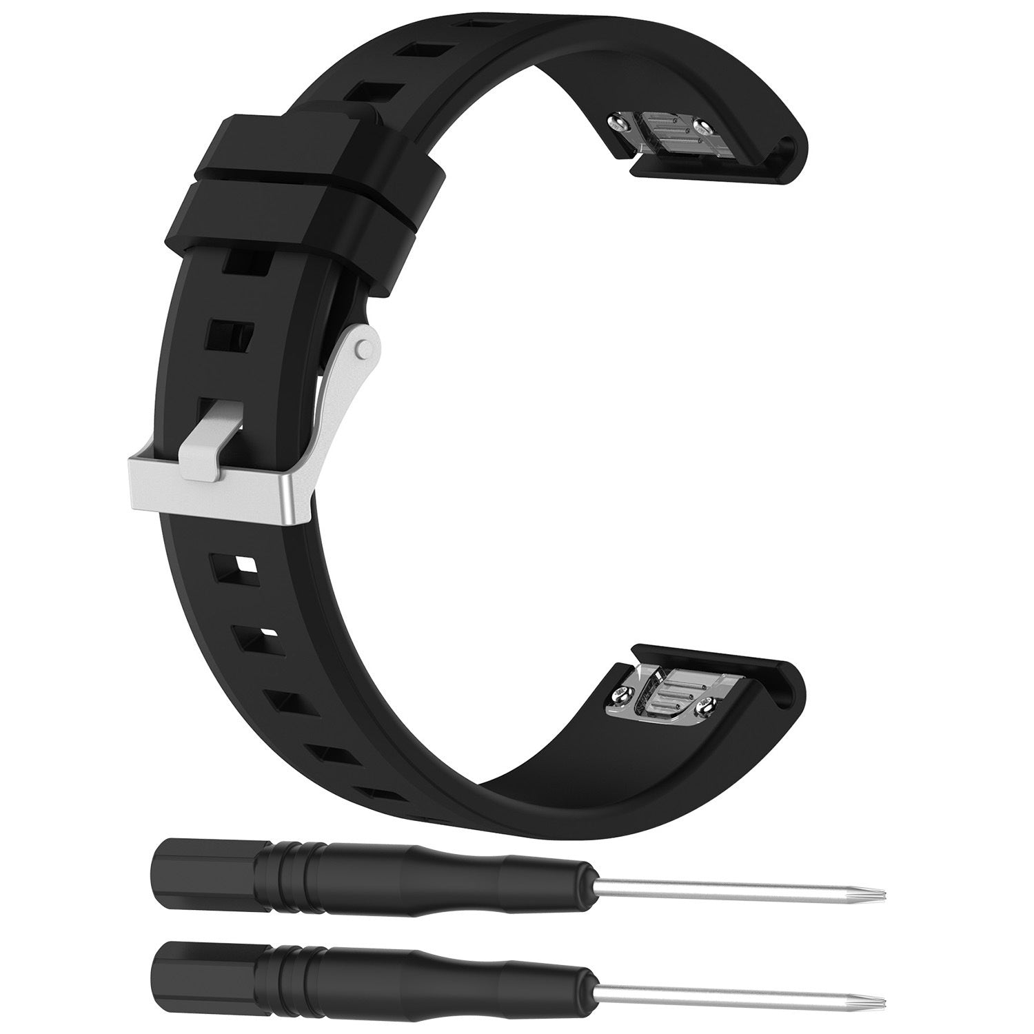 Garmin Approach S70 - 42mm glossy silicone band (zwart)