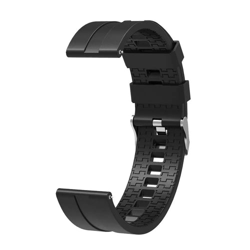 Silicone Strap 'Extreme', black, without a watch, 3/4 front view