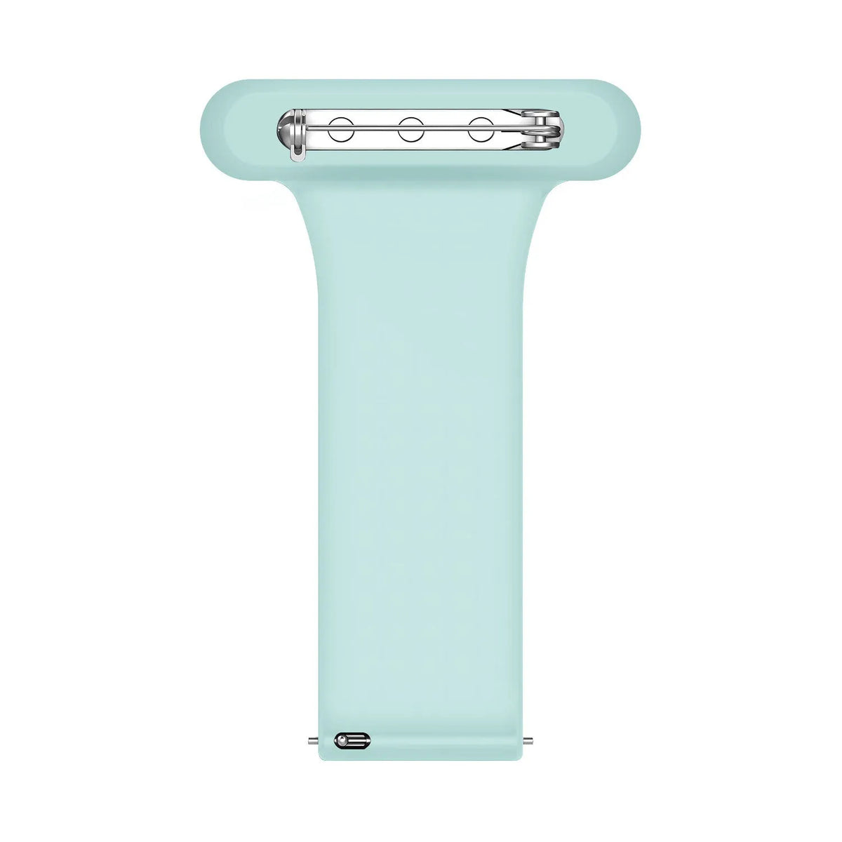 Silicone Nurse Fob, light green, without a watch, 3/4 rear view