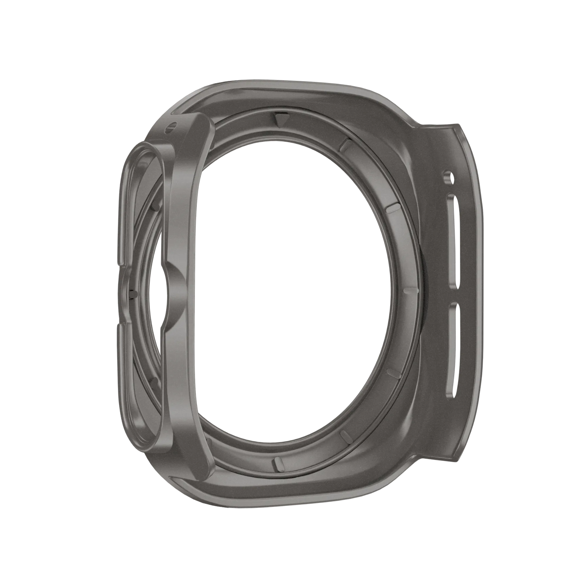 Bandz Samsung Galaxy Watch Ultra bezel PC hoesje (titanium grijs met wit)