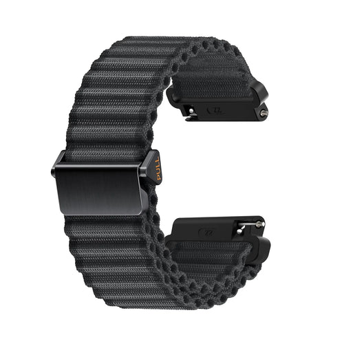 Outdoor Nylon Strap, black, without a watch, 3/4 rear view