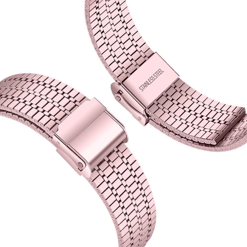 Fine Steel Strap, pink, without a watch, 3/4 rear view
