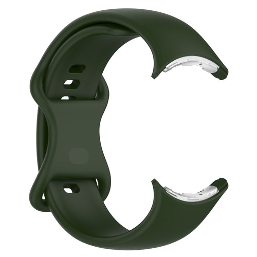 Google Pixel Watch 4 - 45mm siliconen classic bandje (donkergroen)