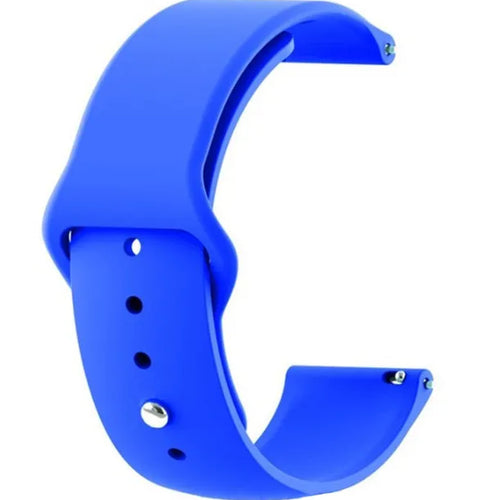 Silicone Sport Strap, blue, without a watch, 3/4 rear view