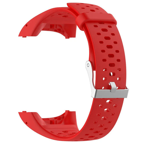 Silicone Strap, red, without a watch, 3/4 rear view