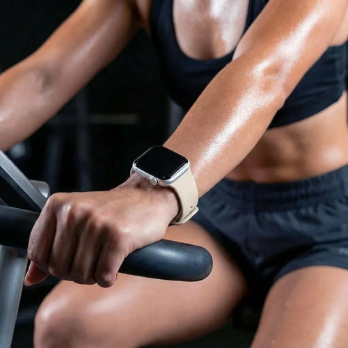 Bandz Apple Watch dual snap siliconen band (sterrenlicht)