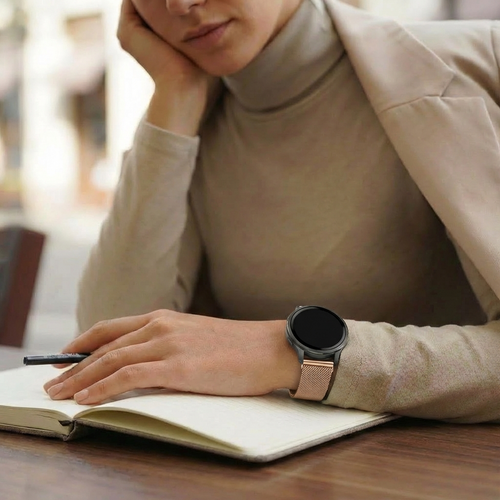 Bandz Garmin Venu 4 - 41mm Milanese loop band (rosé goud)