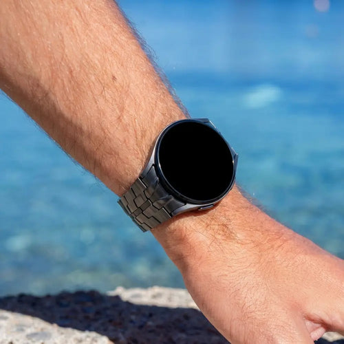 Bandz Samsung Galaxy Watch 5 Pro stalen band 'Iron' (zwart)