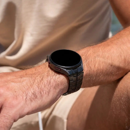 Bandz Samsung Galaxy Watch 5 Pro stalen band 'Iron' (zwart)