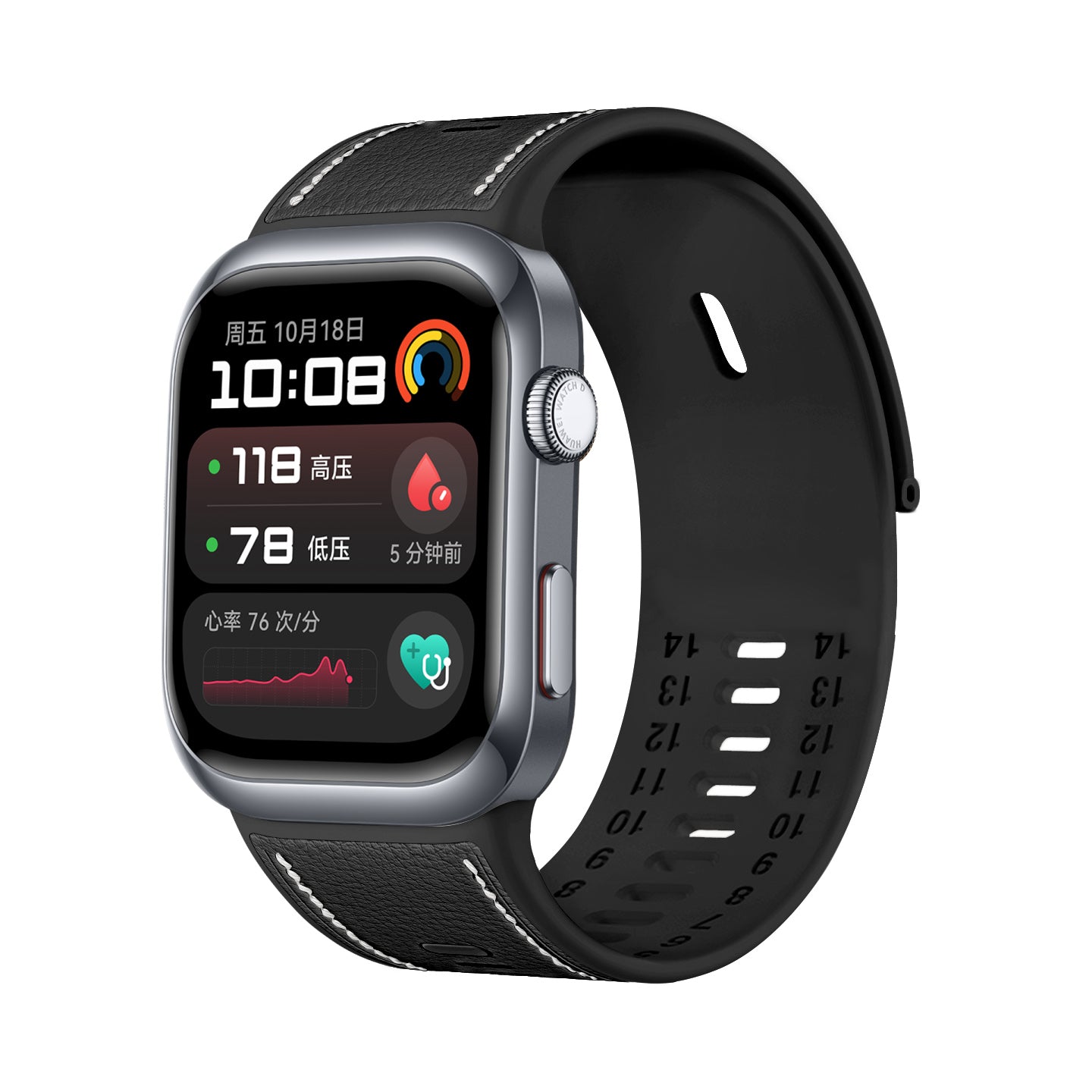 Huawei Watch D2 leren hybrid bandje (zwart)