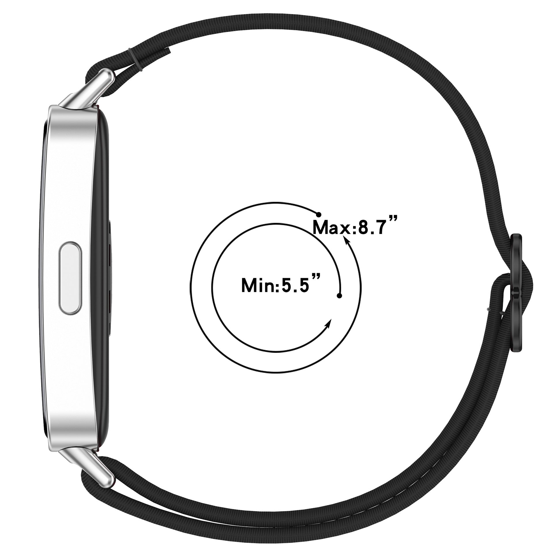 Huawei Band 8 elastisch bandje (zwart)