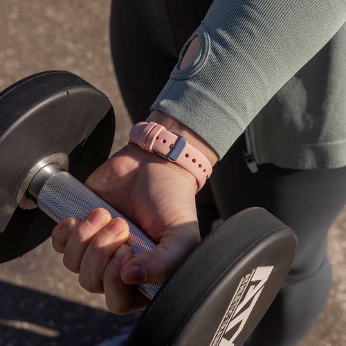 Fitbit Sense luxe siliconen bandje (roze)