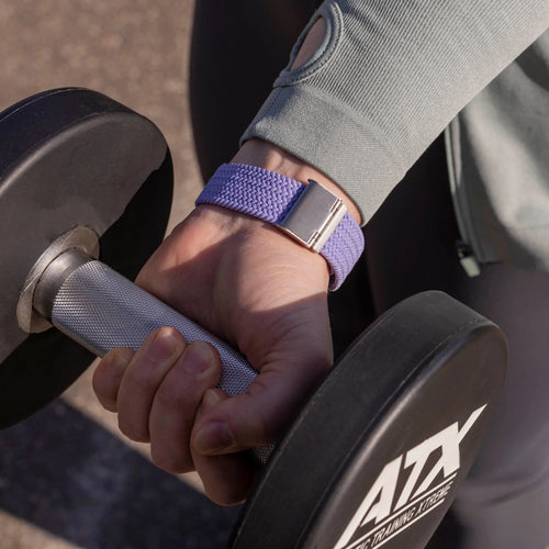 Fitbit Versa 3 verstelbaar gevlochten bandje (lichtpaars)
