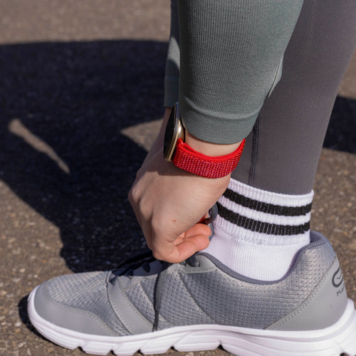 Fitbit Sense nylon bandje (rood)