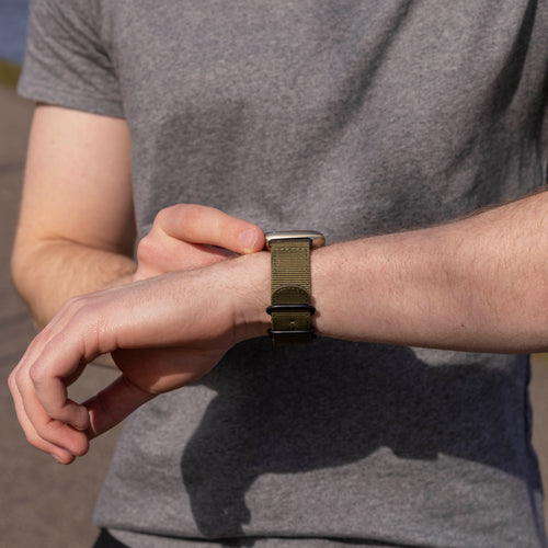 Fitbit Sense Nylon Strap with Buckle (Green)