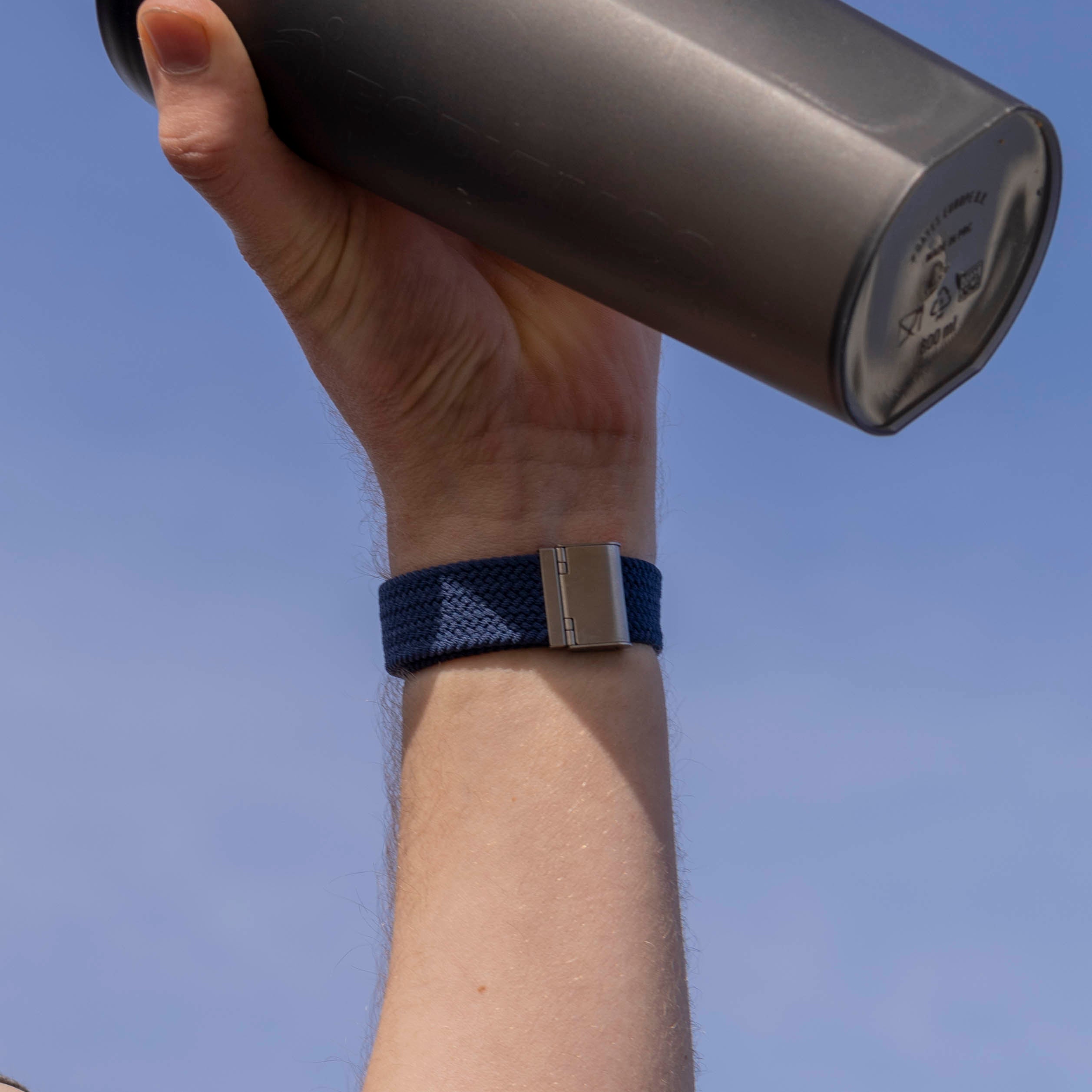 Fitbit Versa 3 verstelbaar gevlochten bandje (donkerblauw)