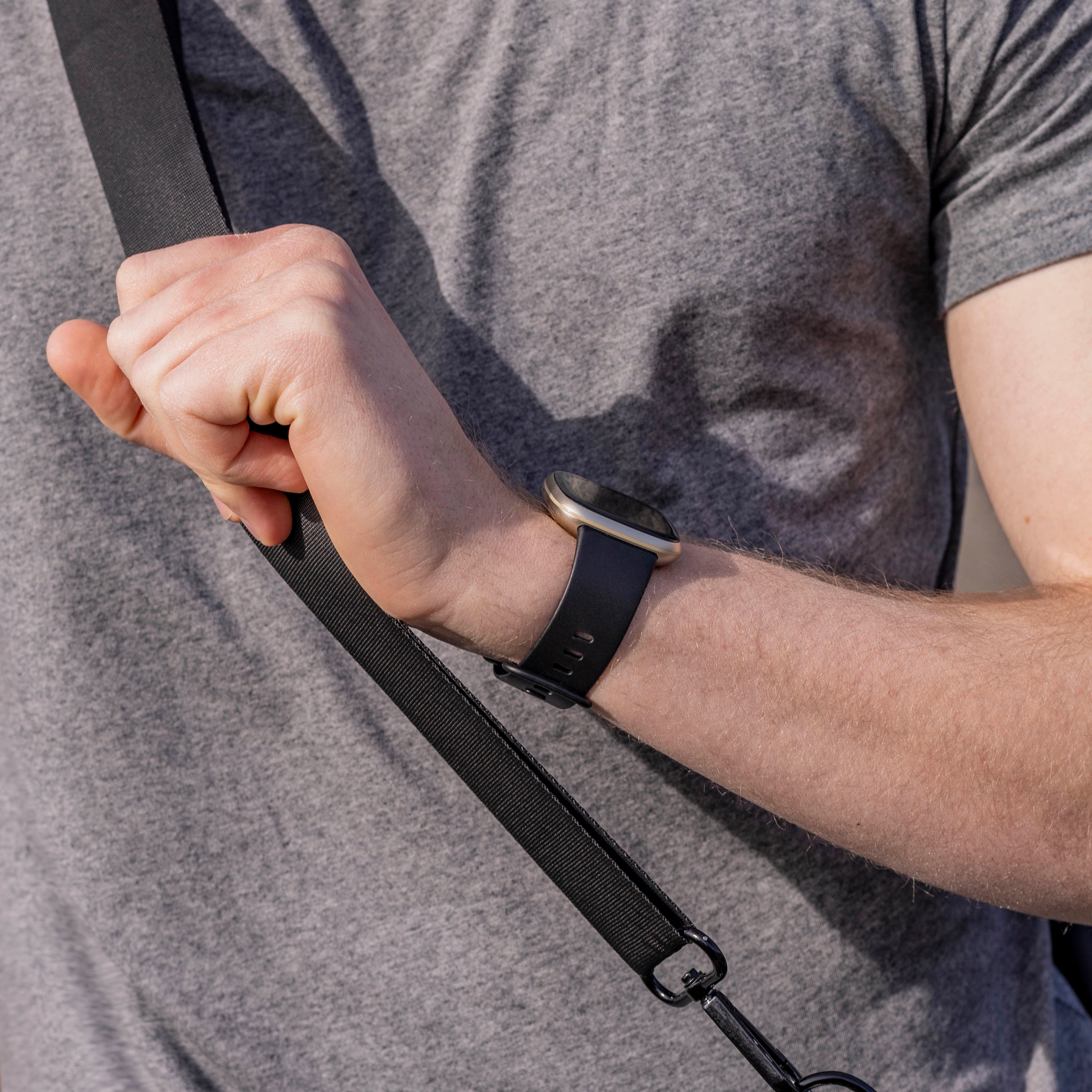 Fitbit Sense siliconen classic bandje (zwart)