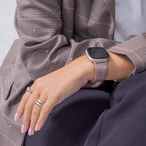 Fitbit Sense roestvrij stalen band (rosé pink) 