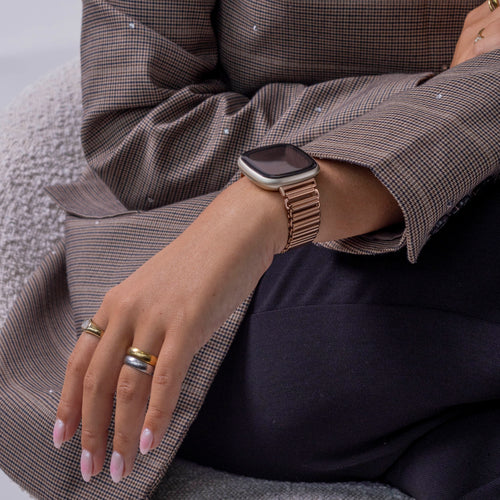 Fitbit Versa 3 stalen loop bandje (rosé goud)