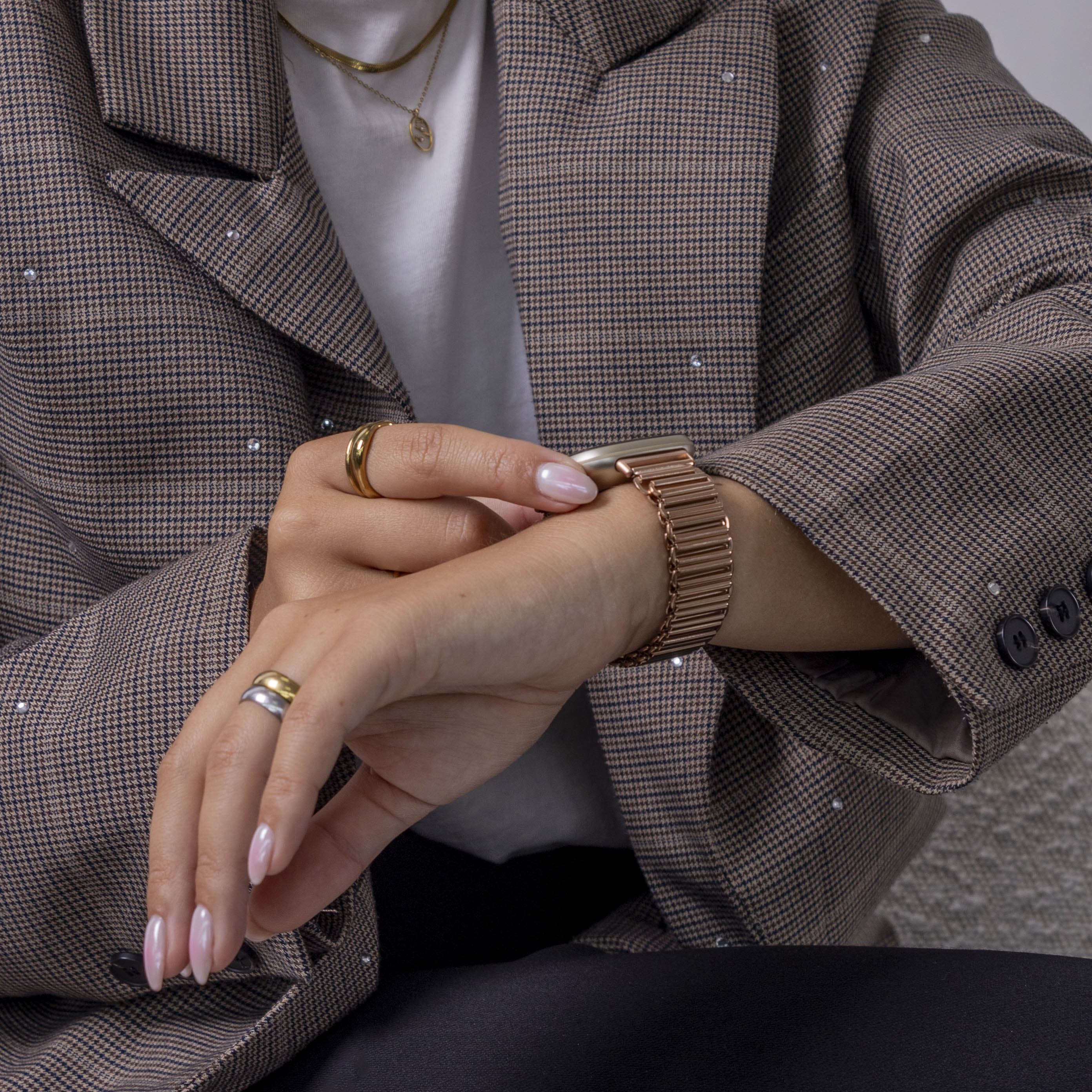 Fitbit Versa 3 Steel Loop Strap (Rose Gold)