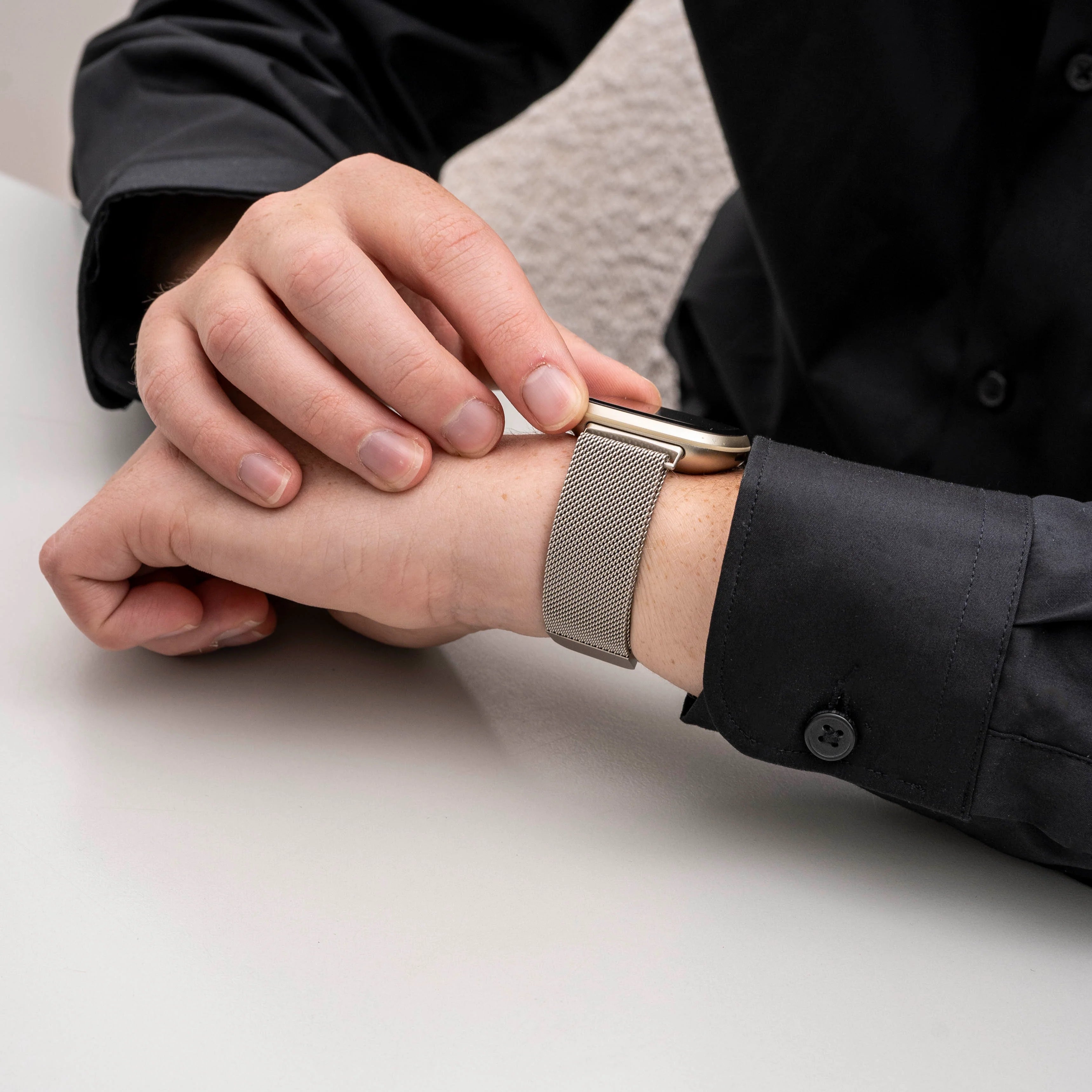 Fitbit Sense 2 Milanese Strap (Starlight)