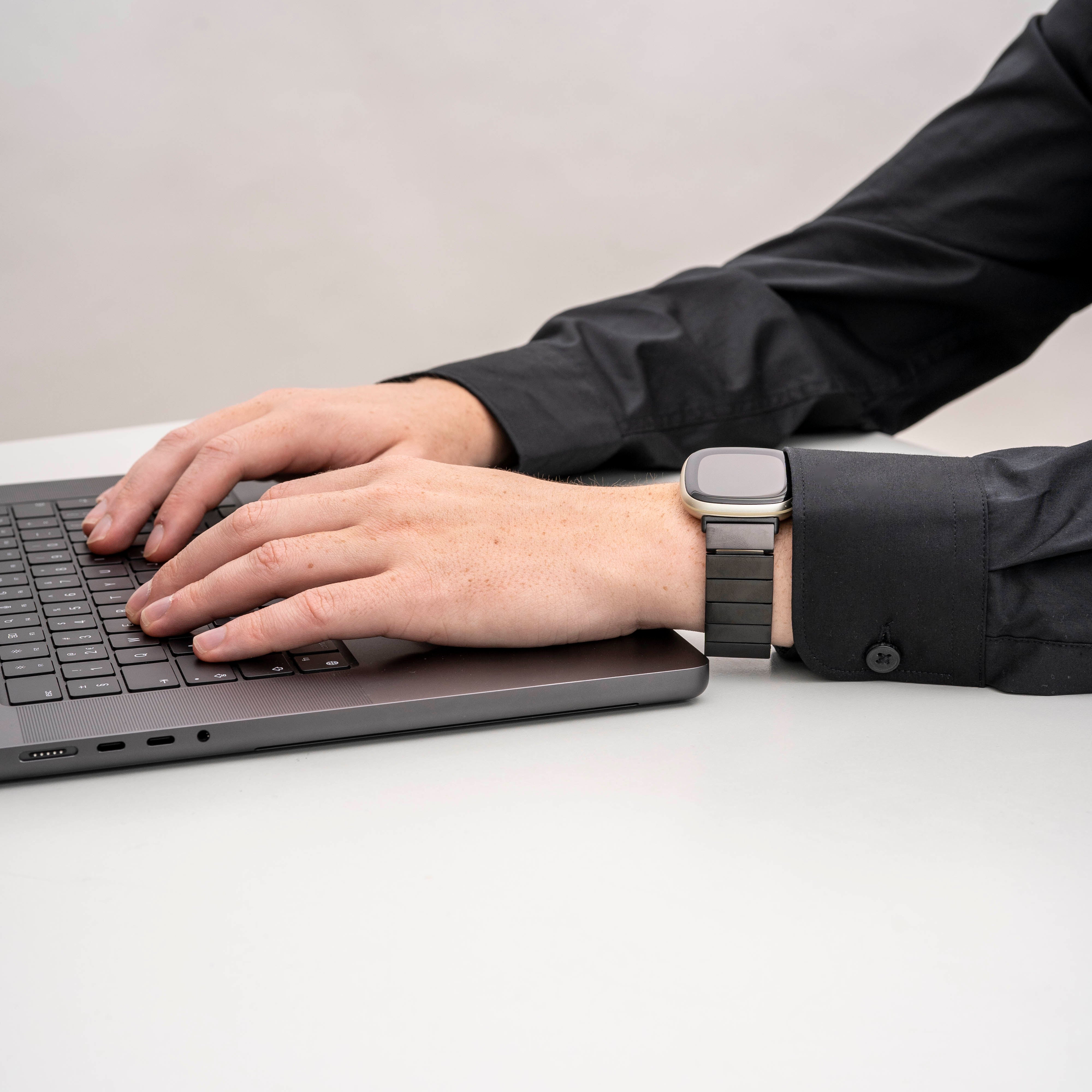 Fitbit Sense Metal Strap (Black)