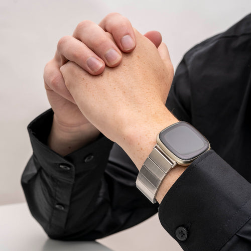 Fitbit Versa 3 metalen bandje (zilver)