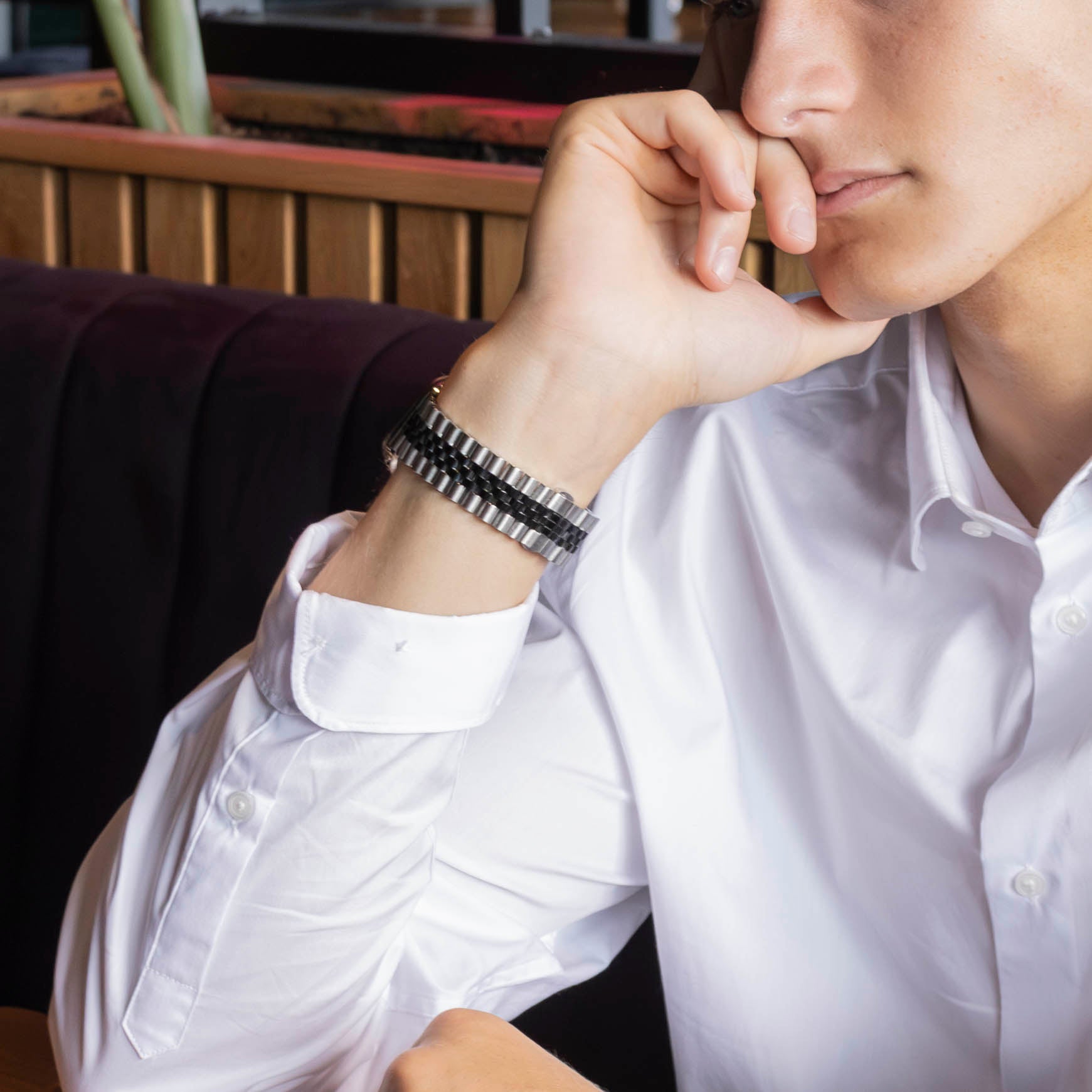 Apple Watch Steel Strap Jubilee (Silver/Black)